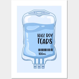 boy tears IV fluids bag Posters and Art